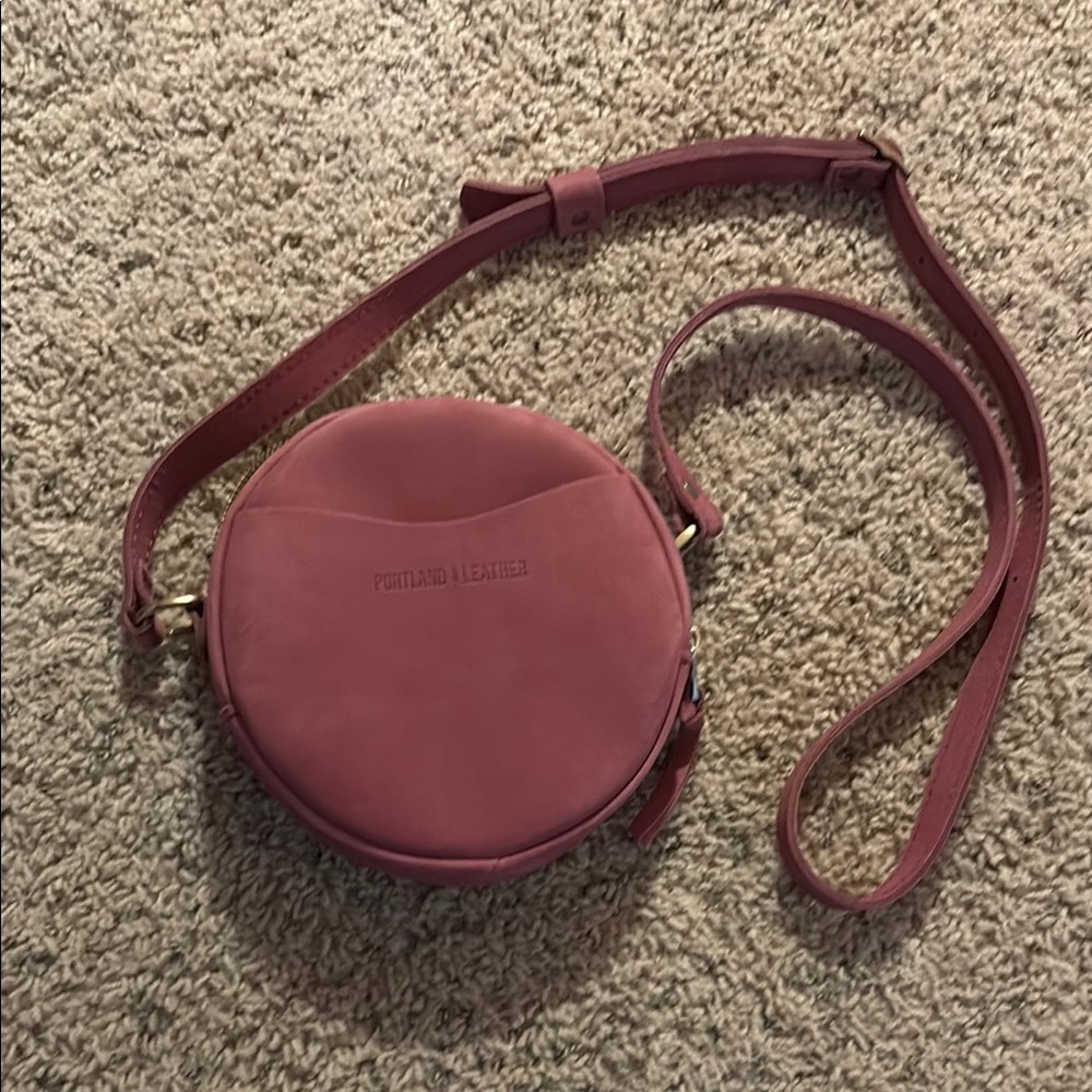 Portland leather canteen style cross body leather purse